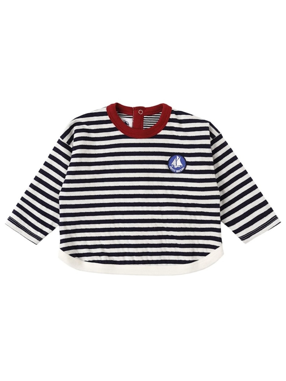 PETIT BATEAU Marinière Logo Organic Cotton T-shirt
